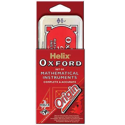 Helix Oxford 9 Piece Maths Set Square Compass Ruler Protractor